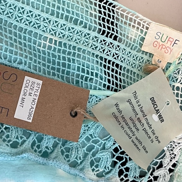 NWT Surf Gypsy Beachy Boho Sz M Embroidered Beach Cover Up Tunic - Picture 16 of 16